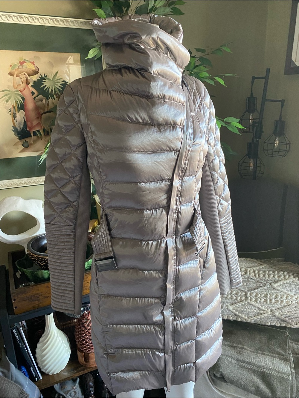 BCBGMAXAZRIA Belted Puffer Coat